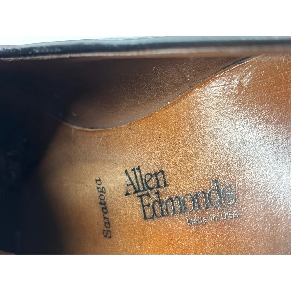 Allen Edmonds Saratoga Mens Black Leather Tassel Loafers Dress Shoes Size 11 B